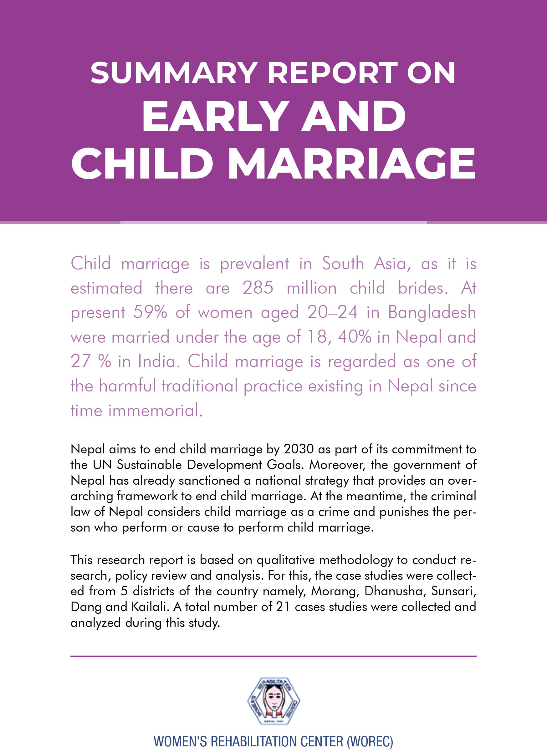 research paper on child marriage